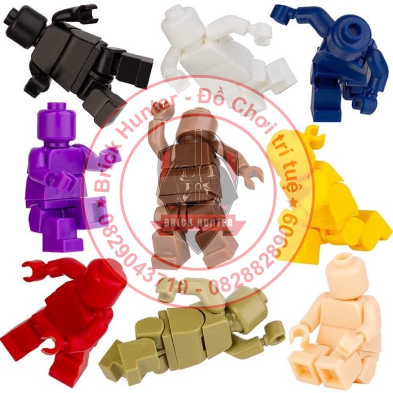Minifigures Freestyle mô hình lắp ráp nhân vật nhỏ có nhiều khớp cử động tạo dáng linh hoạt và bộ phụ kiện moc bàn tay