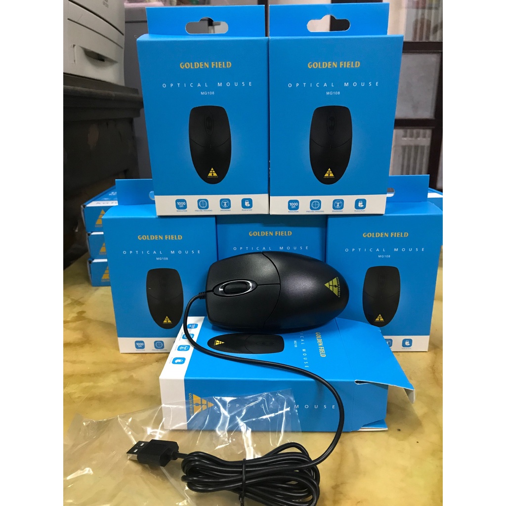 Chuột máy tính có dây kết nối USB Golden Field MG108 - Chính hãng mới 100%