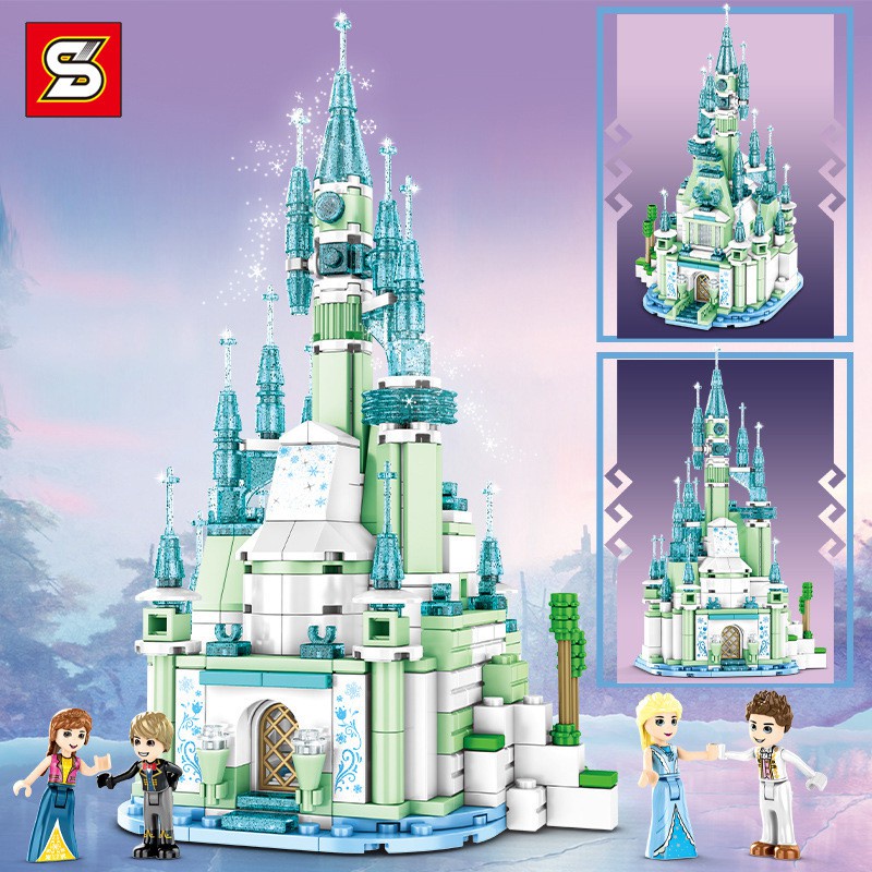 Lego Lắp ghép lâu đài Nữ hoàng công chúa băng giá SY6577/445 chi tiết cho bé gái Friends