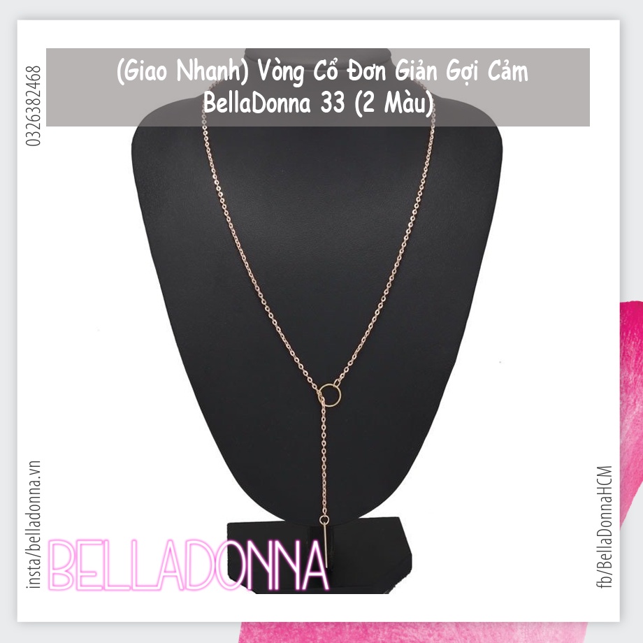 (Giao Nhanh) Vòng Cổ / Vòng Đeo Tay 2in1 Đơn Giản Gợi Cảm BellaDonna 33 ( 2 màu )