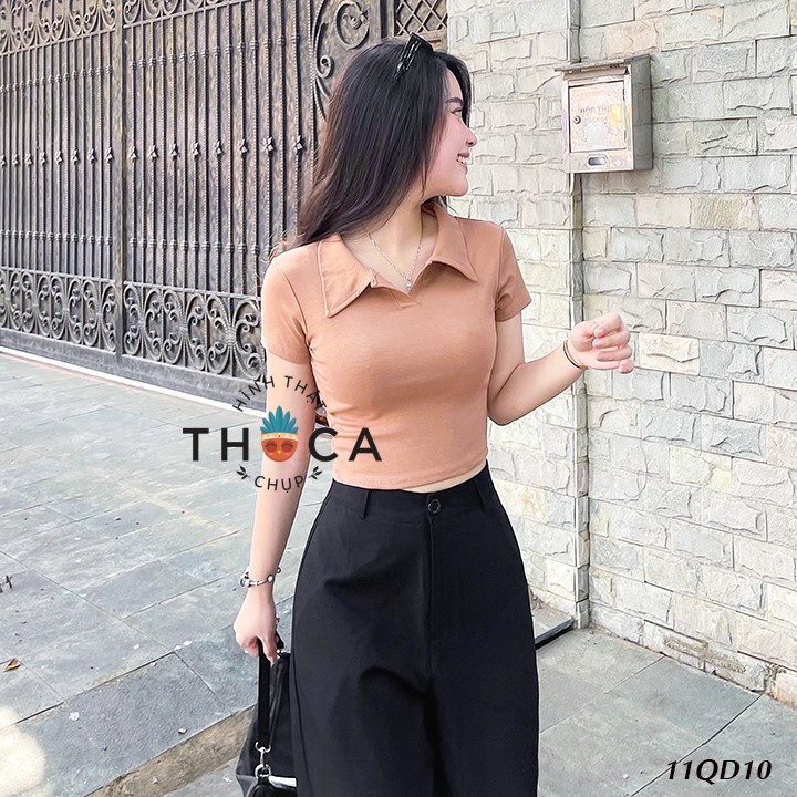 Quần tây nữ công sở ống rộng trơn đen THOCA HOUSE tôn chân dài, mặc đi làm, đi học