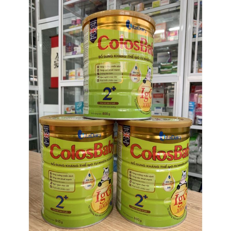 Sữa bột Colosbaby, 800g Gold 1000lgG 0+, 1+, 2+