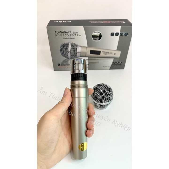Mic Có Dây TOMAHAWK Made In Japan Hút Giọng, Hát Nhẹ, Hỗ Trợ Chống Hú Tốt,Khung INOX Cứng Cáp,Dây Chống Xoắn