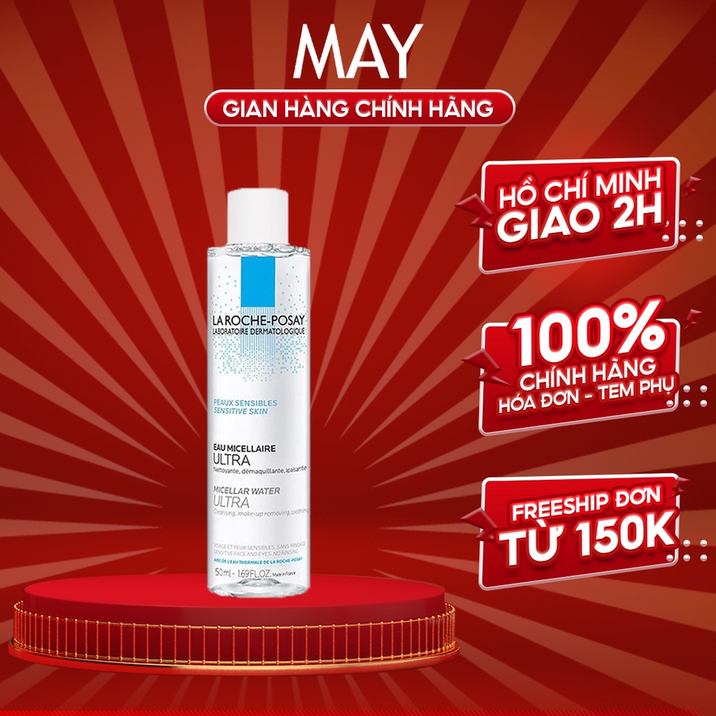 Nước làm sạch sâu và tẩy trang La Roche-Posay Micellar Water Ultra Sensitive Skin cho da nhạy cảm 50ml