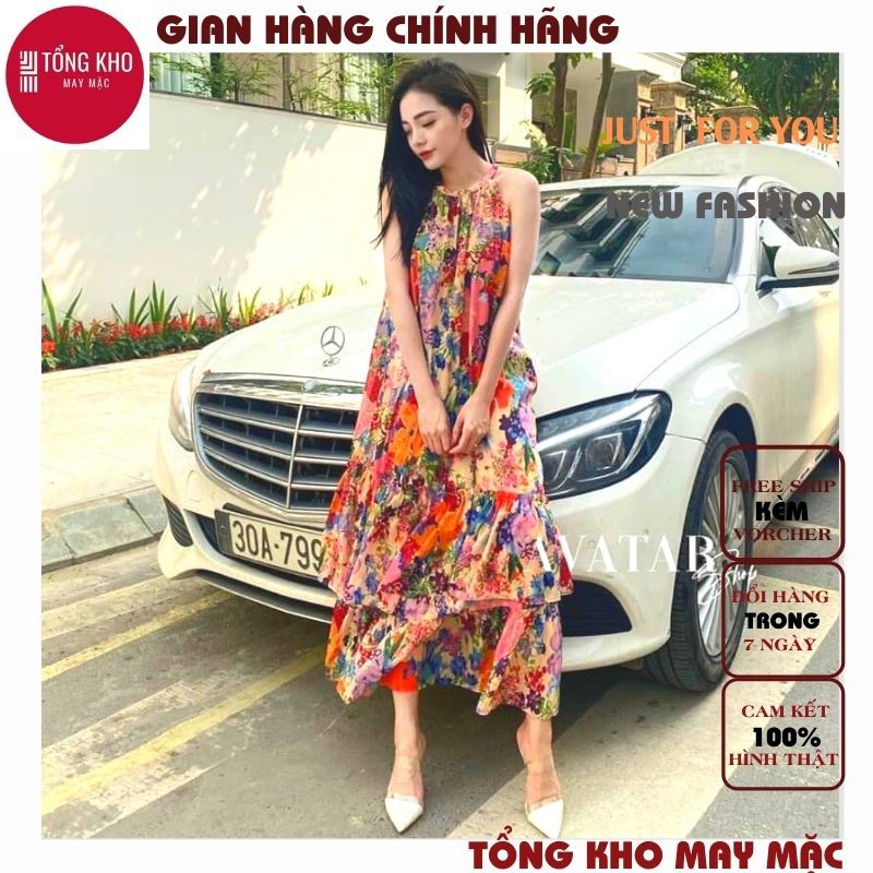 (MUA 1 TẶNG 3 + ẢNH THẬT ) váy hoa nhí ,váy đi biển đầm maxi đi biển rất hợp nha ,hoặc đi du lịch cũng đẹp nữa nha