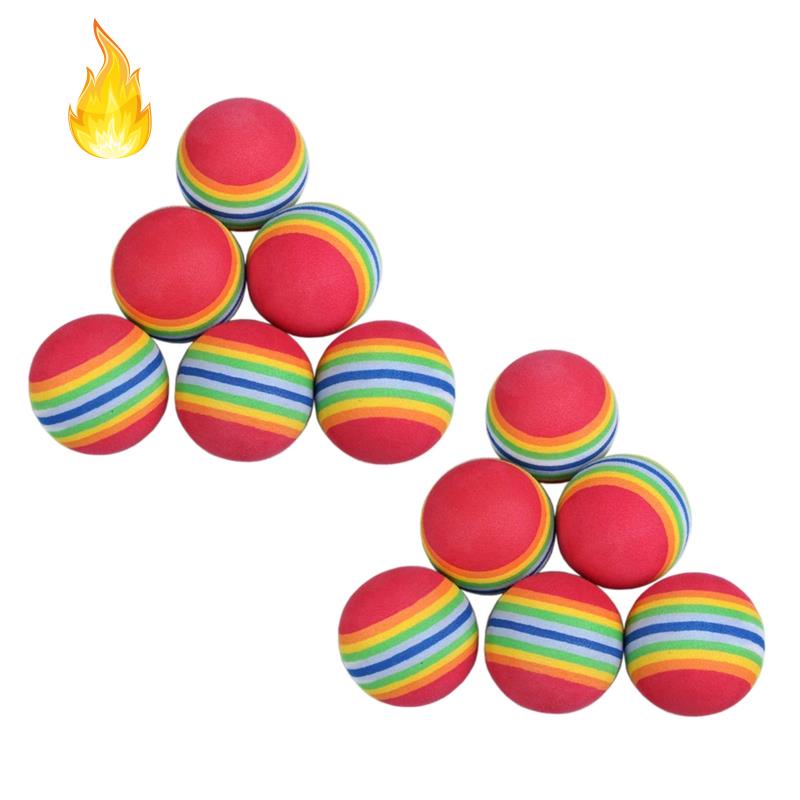Set 100 quả bóng golf bằng xốp màu cầu vồng