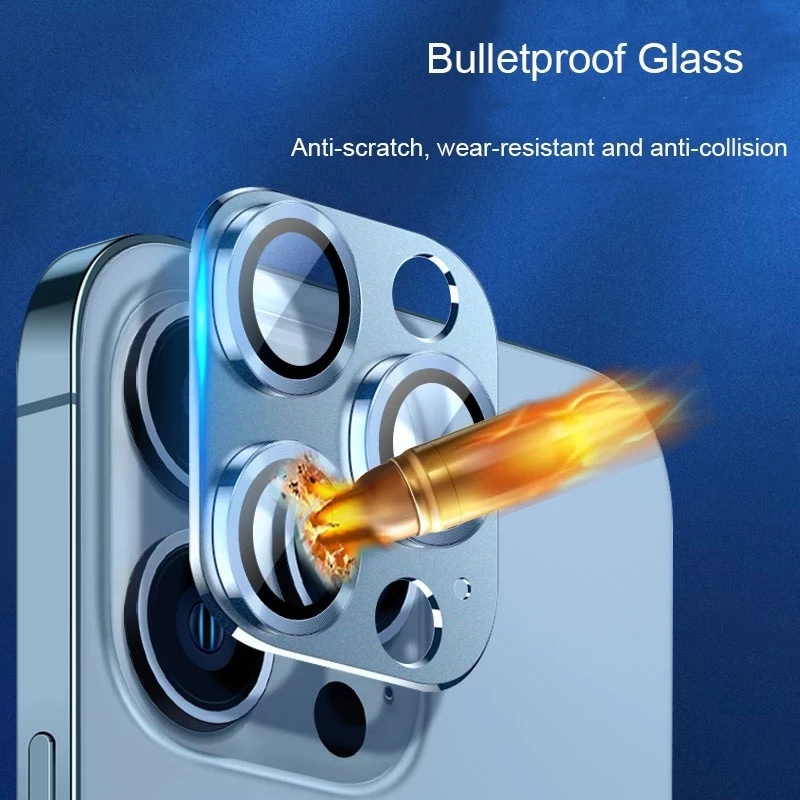 Kính Cường Lực Hợp Kim Nhôm Bảo Vệ Camera Cho iPhone 13/13mini &amp; 13Pro/Max