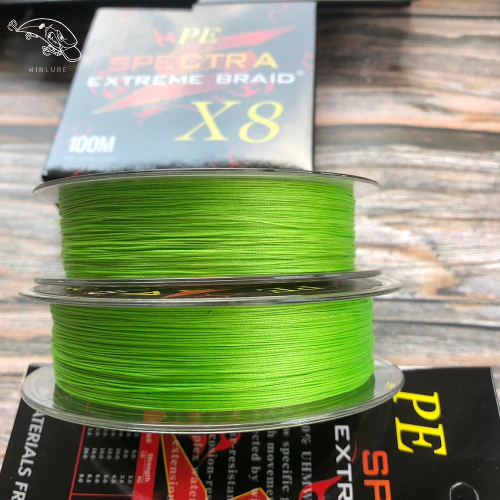 Dây PE câu lure siêu cường X8 dây dù siêu cường câu lure cá lóc dây pe x8 giá rẻ dây pe câu lure suối Minlure