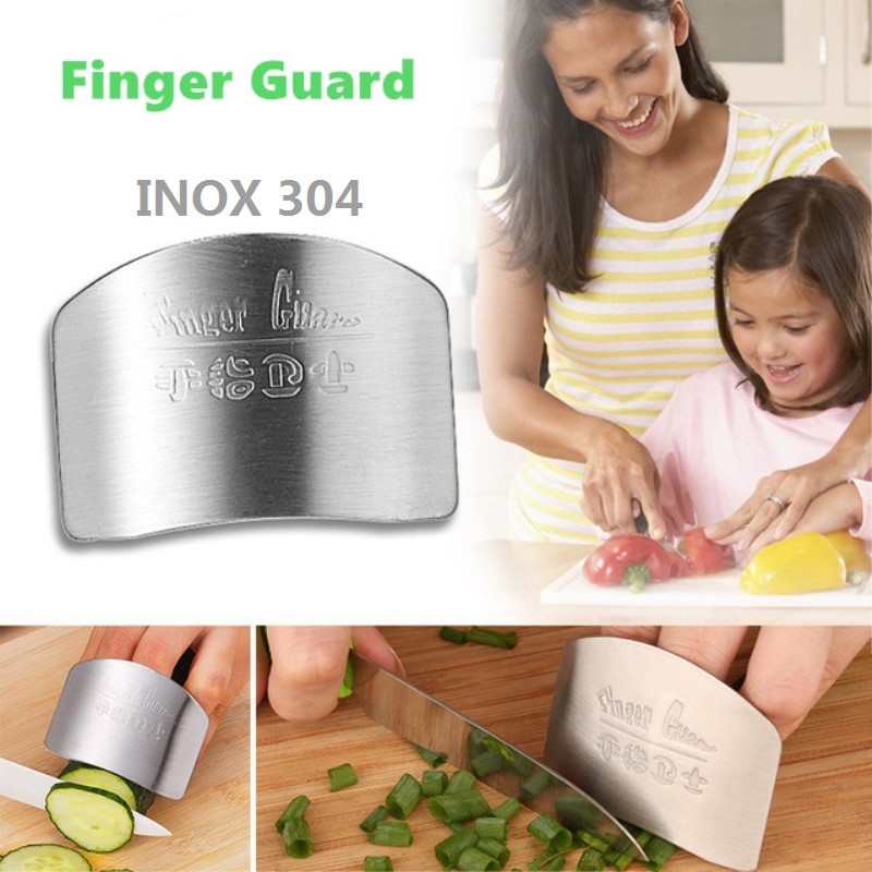 【Có hàng sẵn】INOX 304 Dụng cụ bằng thép không gỉ bảo vệ ngón tay khi thái thực phẩm