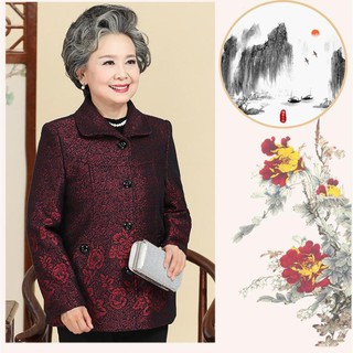 Áo khoác dạ hoa bà cực đẹp
