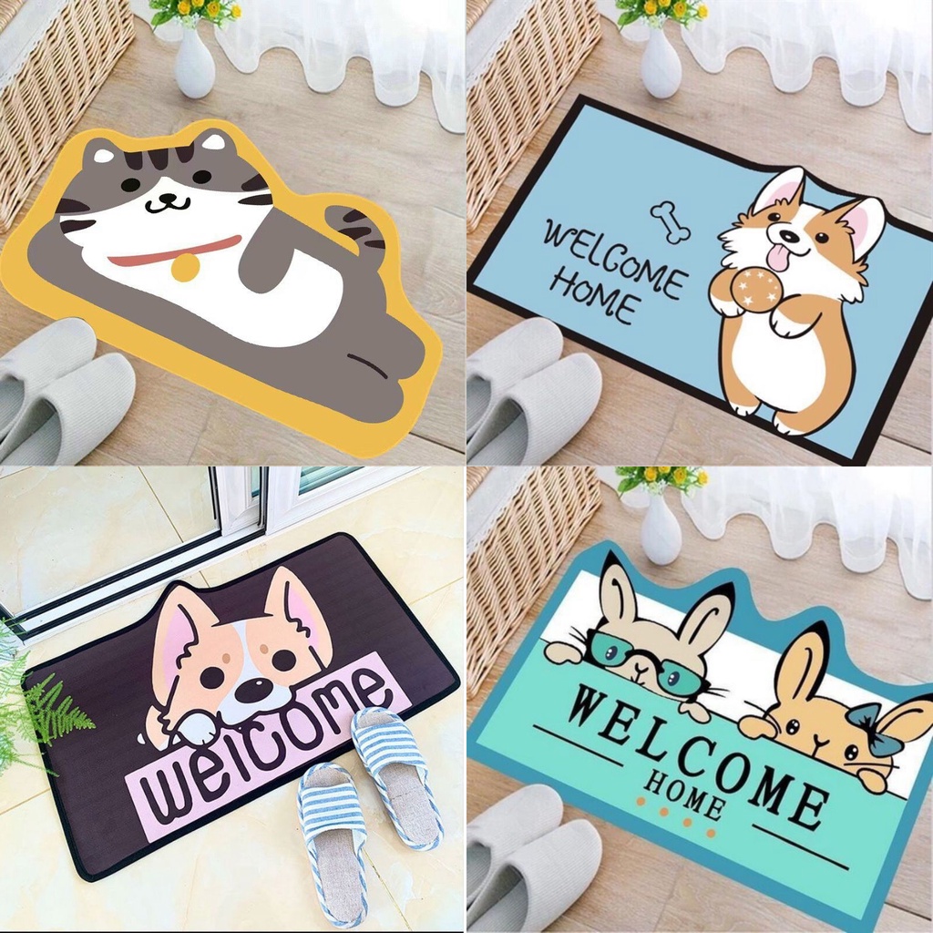 Thảm Chùi Chân 3D 40x60cm Trống Trượt Nhiều Hình Dạng, Nhiều Mẫu
