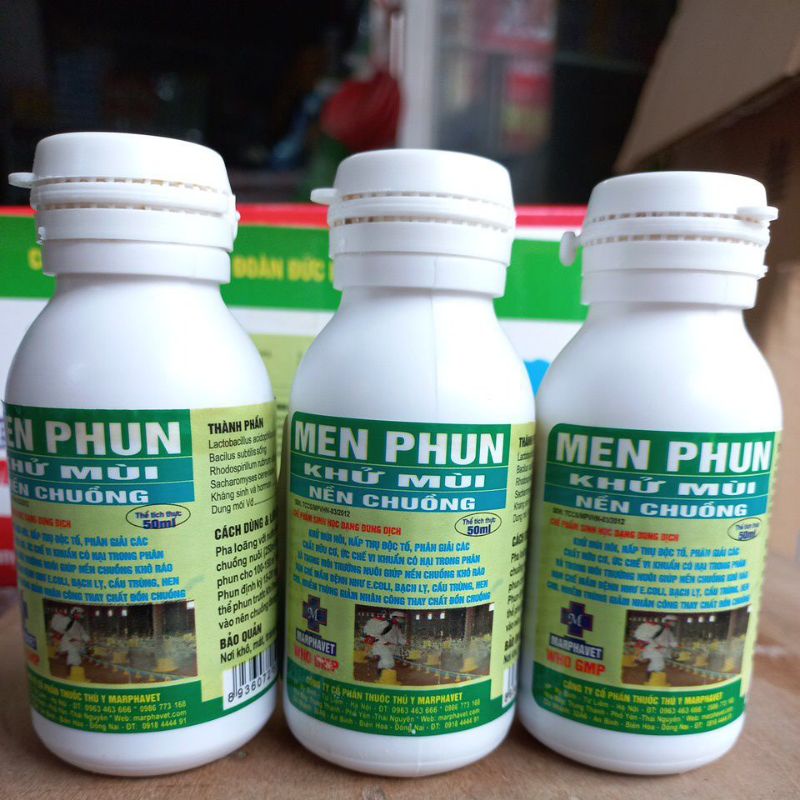 Men phun khử mùi nền chuồng 50ml