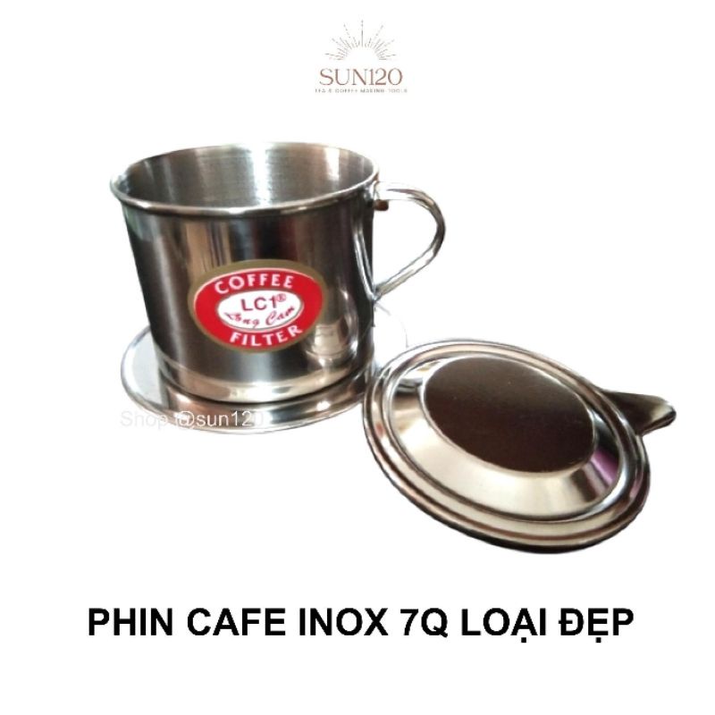 Phin cà phê inox 7Q lưới gài Long Cam hàng loại I | phin cafe | coffee filter