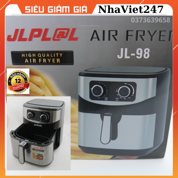 Nồi Chiên Không Dầu JLPLAL-JL9,8L- Công Nghệ Thái lan-Nồi To- Chiên Nhanh -Loại Bỏ 80% Mỡ Thừa -Bh 12 Tháng