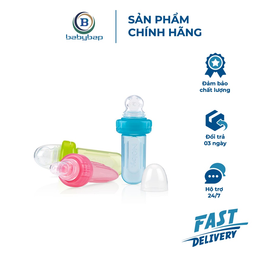 Bình Nhai Chống Hóc Silicone Cao Cấp Nuby