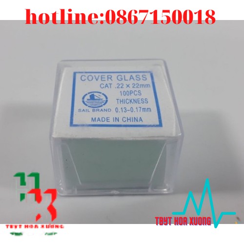 Lamen kính hiển vi 22x22mm hộp  100 kính