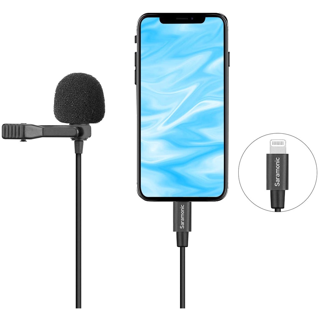 Saramonic Lavmicro U1A, Micro Thu Âm Cổng Lighning Dùng Cho Thiết Bị IOS - Hàng Chính Hãng