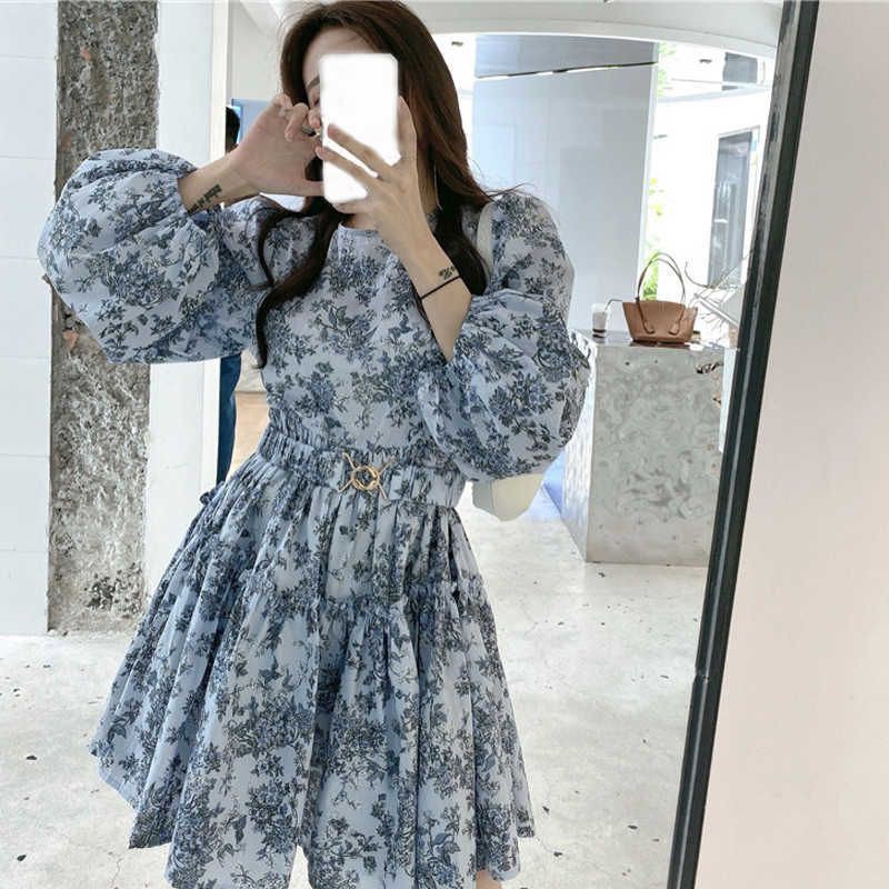 (order) ĐẦM HOA TAY PHỒNG DÁNG XÒE BABYDOLL CỘT EO HÀNG QUẢNG CHÂU - Quảng Châu