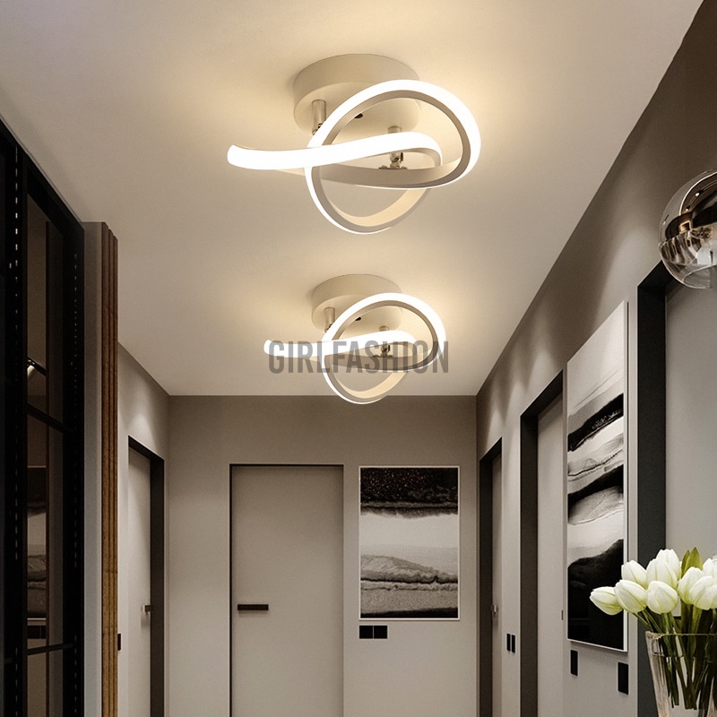 Modern LED Ceiling Lamp Dual Ring Chandeliers Fixture Living Room Pendant Light