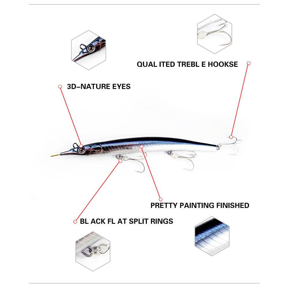 ZAIJIE24 Mồi Giả Câu Cá Có Móc