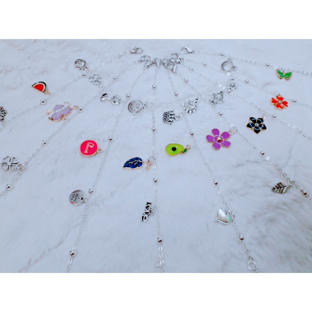 Set 10 vòng tay mặt Charm sơn mix charm GIÁ SỈ