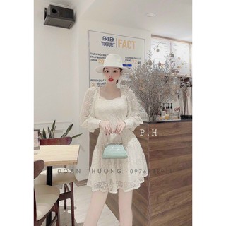 váy đầm ren hoa váy đầm ren sang chảnh