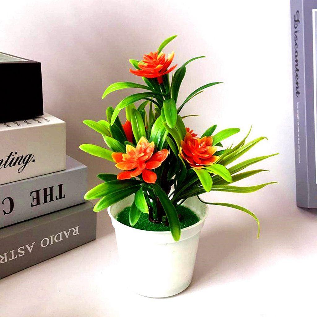 Chậu hoa giả SJJL mini để bàn trang trí tiện lợi