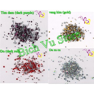 Đá chân keo 300 viên - 400v (mix 6 size: SS06 -> S30)