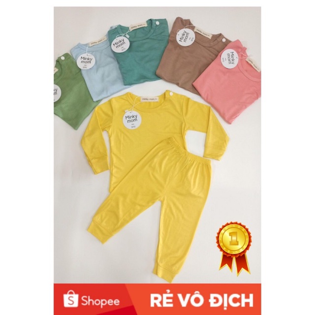 Đồ Bộ Dài Tay Cài Vai MinkyMom Thun Lạnh Cho Bé (5-18kg) Cực Đẹp