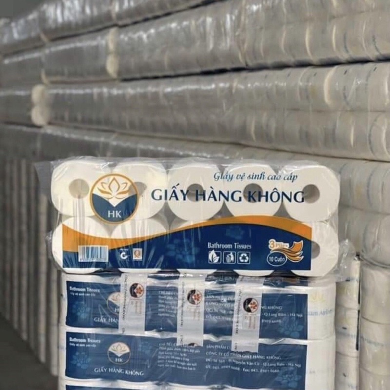 Bịch giấy vệ sinh hàng không 3 lớp giấy mềm mịn - giấy vệ sinh cao cấp không lõi nặng ~1.3kg