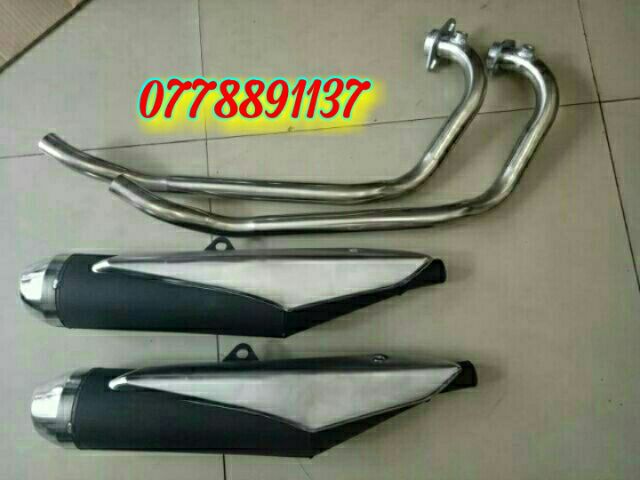 Pô full cổ 2 khúc, dành riêng cho Xe satria và xe raider. Móc sẵn kg cần chế về gắn như zin .