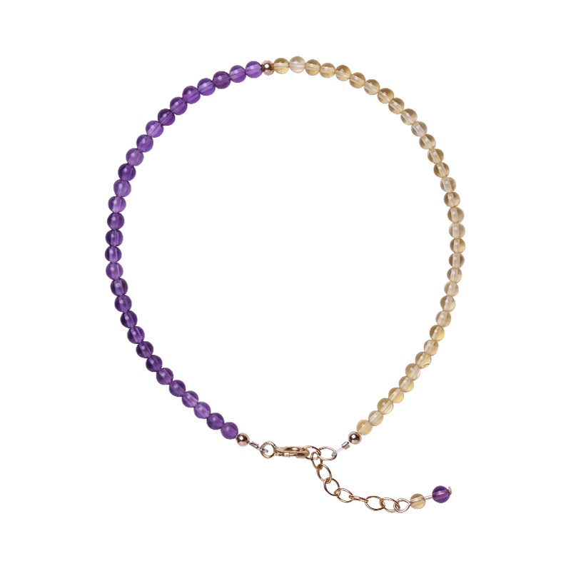 [Hàng Mới] Vòng Tay Đá Thạch Anh Tím Phối Màu Thời Trang Xuân Hè