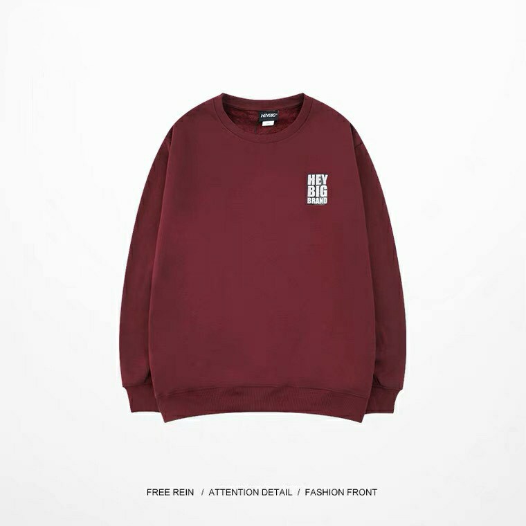 Áo sweater nam nữ HeyBig Áo nỉ lót lông dài tay form rộng unisex in hình HeyBig BRAND