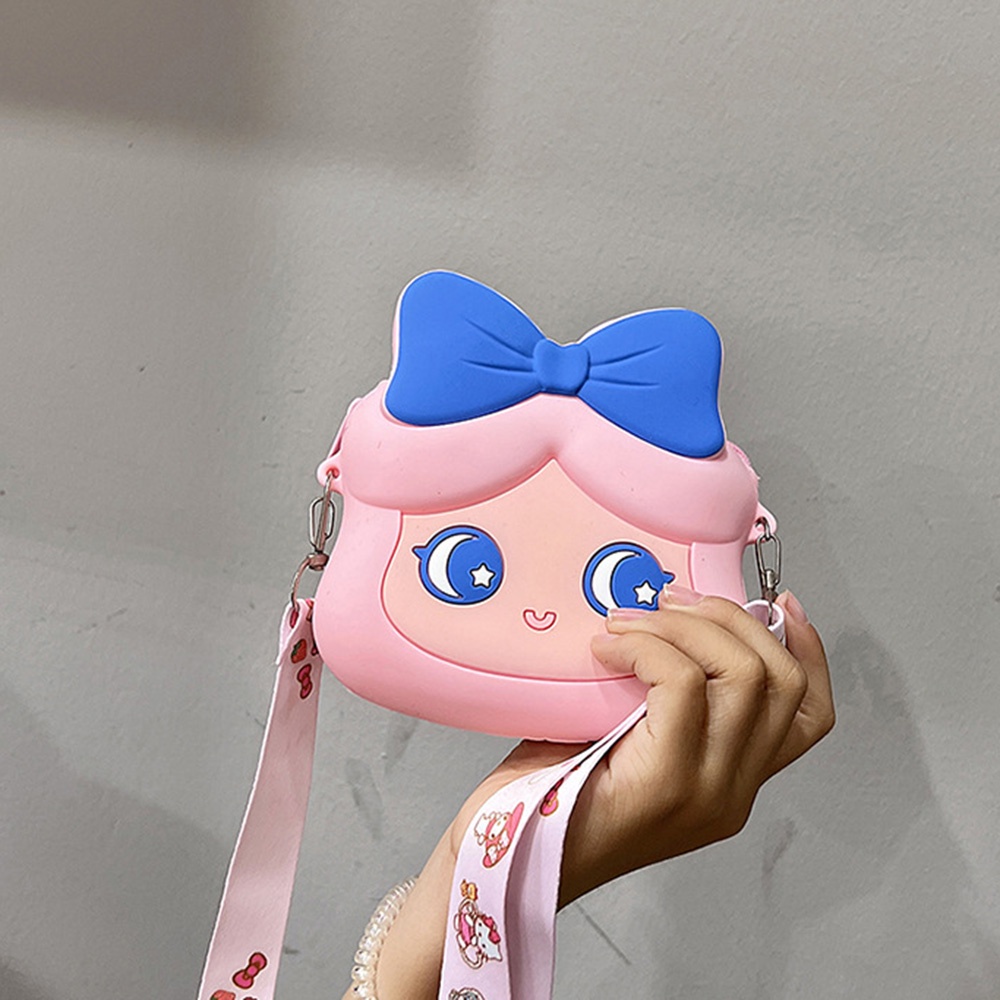 Túi Đeo Chéo Bằng Silicon Hình Kuromi Cinnamoroll Dễ Thương Cho Bé Gái