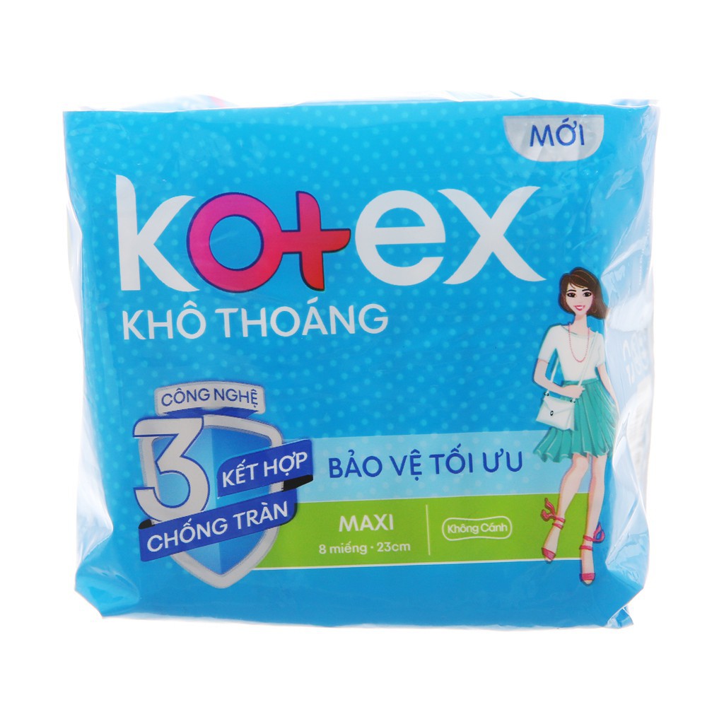 (Hott) Băng vệ sinh Kotex Style siêu thấm DÀY - KHÔNG CÁNH / CÓ CÁNH 8 miếng Hàng Date Mới