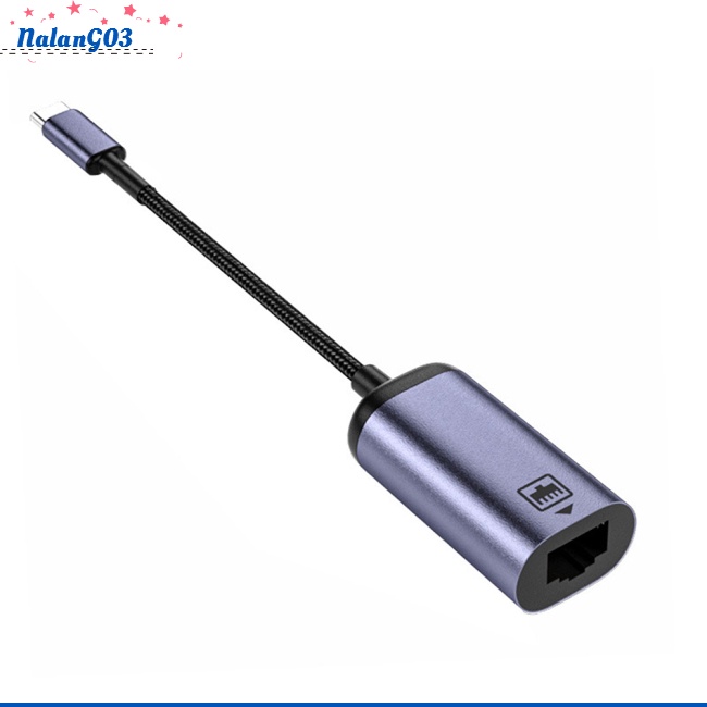 Dây Cáp Chuyển Đổi Cổng Mạng NA Type-C Sang Rj45 100mbps Usb C Cho Điện Thoại Di Động