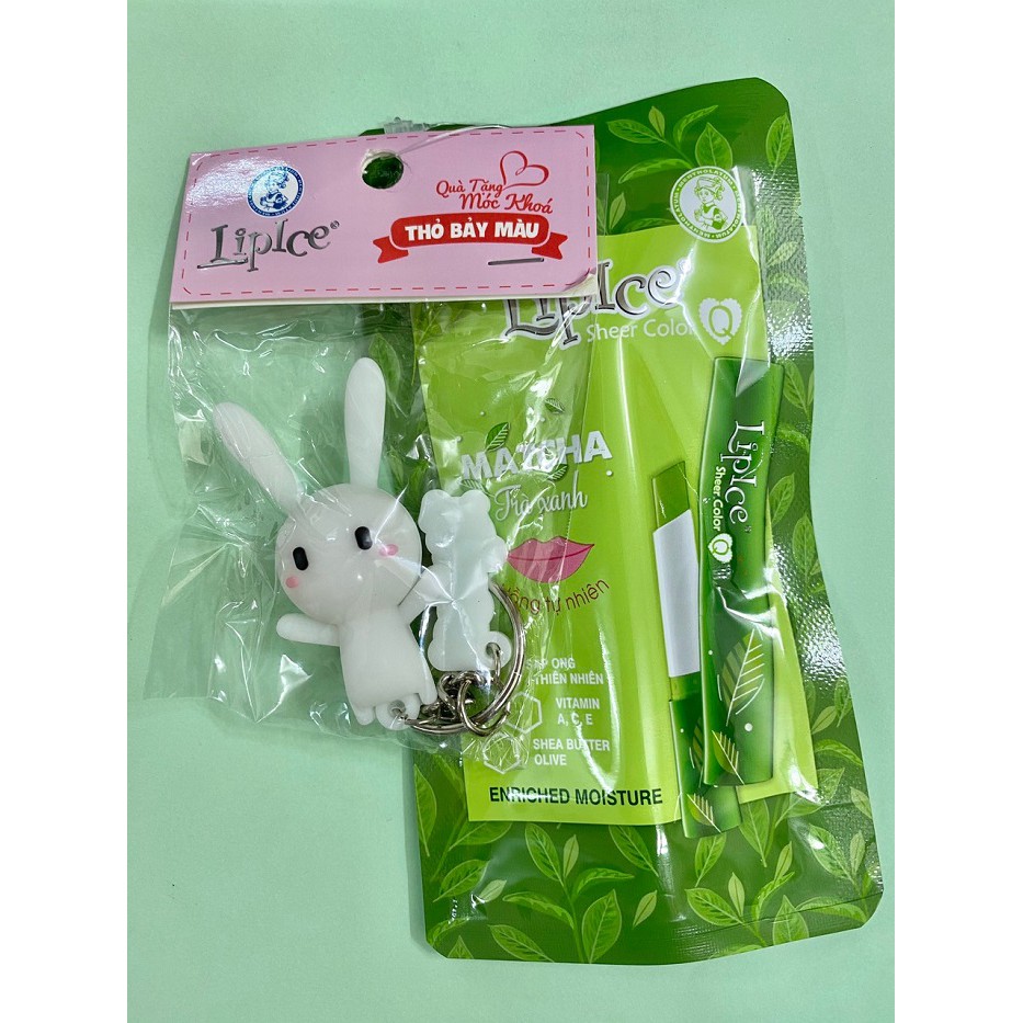 [KÈM QUÀ từ ROHTO] Son dưỡng Lipice Sheer Color Q Matcha 2.4g (Hồng tự nhiên)