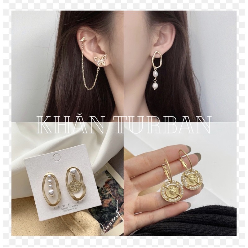 Hoa tai xinh phong cách hàn quốc - Khuyên tai xinh kiểu mới nhiều mẫu