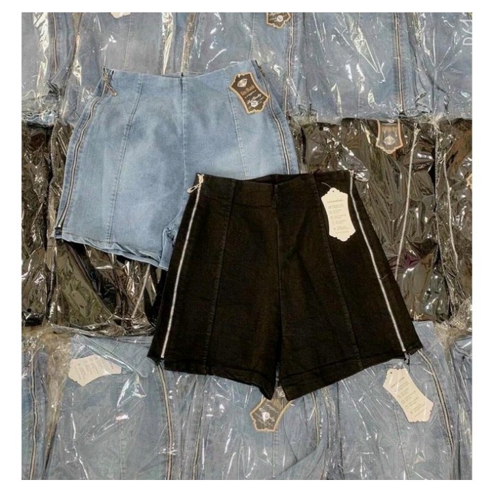 Quần short phối khóa kéo hai bên chất Kaki co giãn tốt Cam Kết Hàng y hình Chính Chủ ( Size S, M, L )