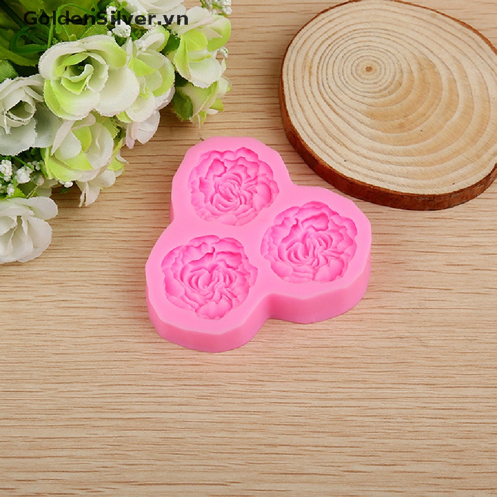 Khuôn Silicone Tạo Hình Hoa Mẫu Đơn Trang Trí Bánh Kem