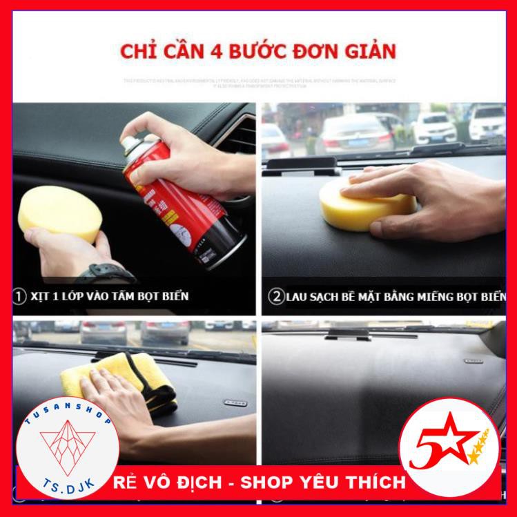 [HÀNG XỊN] Dung Dịch Đánh Bóng Nhựa Nhám, Ghế Da Công nghệ Mỹ 450ML- Phục Hồi, Bảo Vệ, Dưỡng Nội Thất Ô tô - SANTA