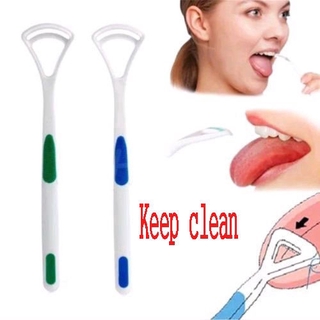 2 Chiếc Nhựa Lưỡi Tounge Cleaner Cạp Chăm Sóc Nha Khoa Vệ Sinh Răng Miệng