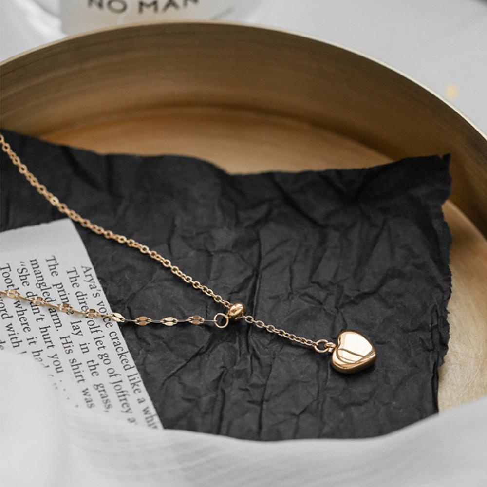 Dây Chuyền Mặt Trái Tim VANES1 Màu Vàng Có Thể Điều Chỉnh|Vòng Cổ Choker Thép Titan Mặt Trái Tim Thời Trang Cá Tính