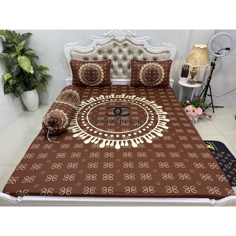 Bộ Drap Siêu Sang CHANEL 5D Ý Thun lạnh