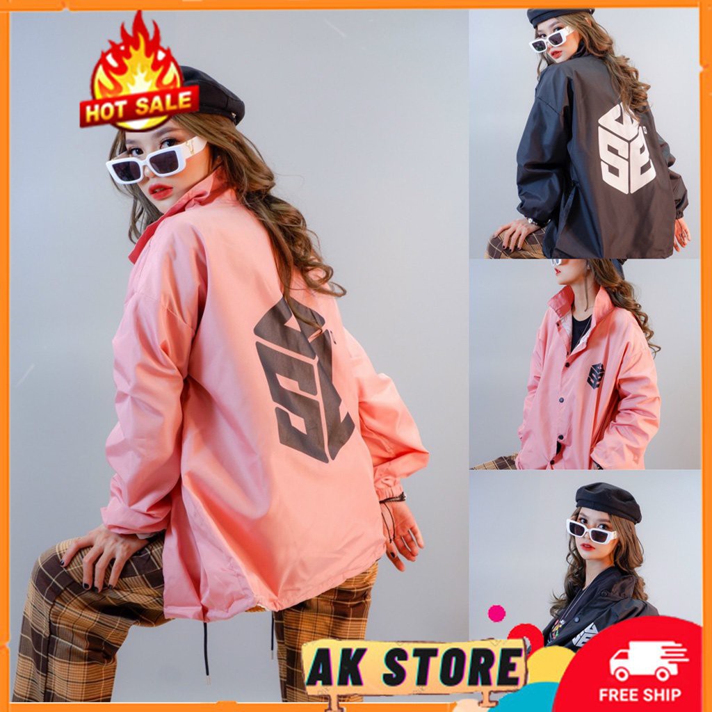 [Kèm Quà] Áo Khoác Dù Unisex - Áo Jacket Bomber Nam Nữ SWE 2 Màu Siêu Hot - AK.STORE