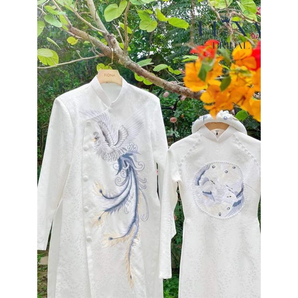 Áo dài cặp cô dâu chú rể