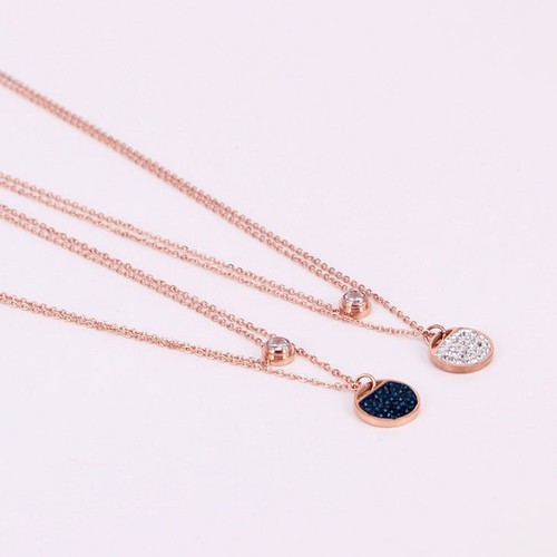 Dây Chuyền Nữ 2 Tầng Titan Ko Đen TT 2564