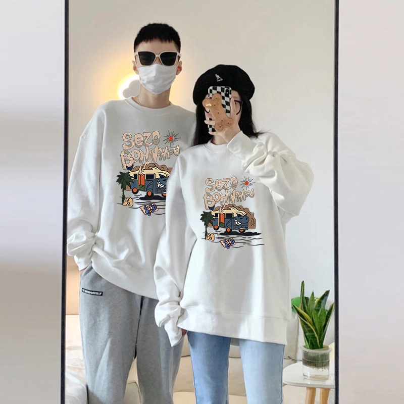 Áo sweater IHKKE vải mỏng cổ tròn màu đen phong cách Hồng Kông
