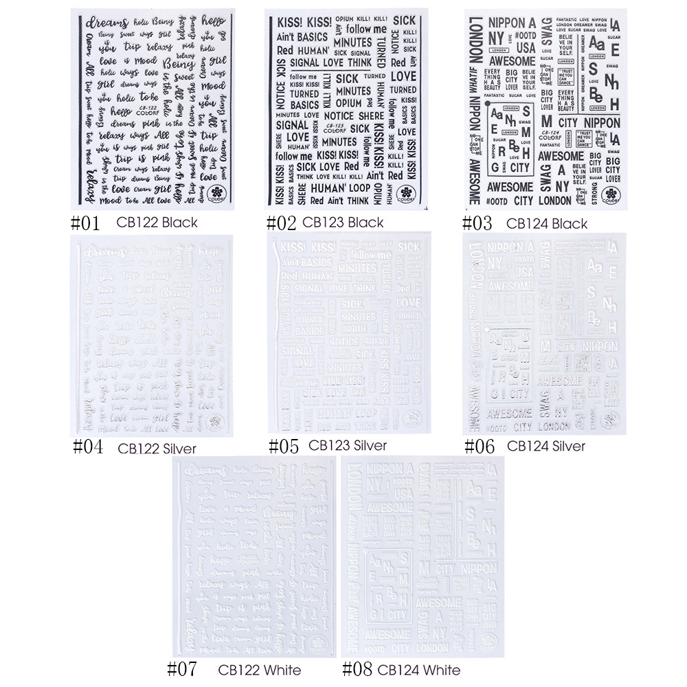 Nhãn Dán Trang Trí Móng Tay Họa Tiết Hình Học