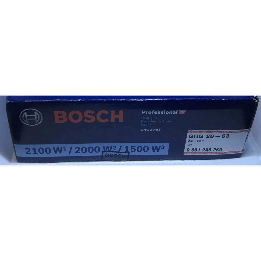 Máy thổi hơi nóng Bosch GHG 20-63(tặng mũi khò)